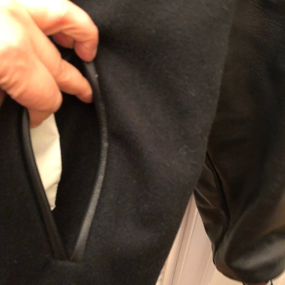 Hewitt vintage men varsity black leather and fabric jacket, XL - Picture 11 of 14